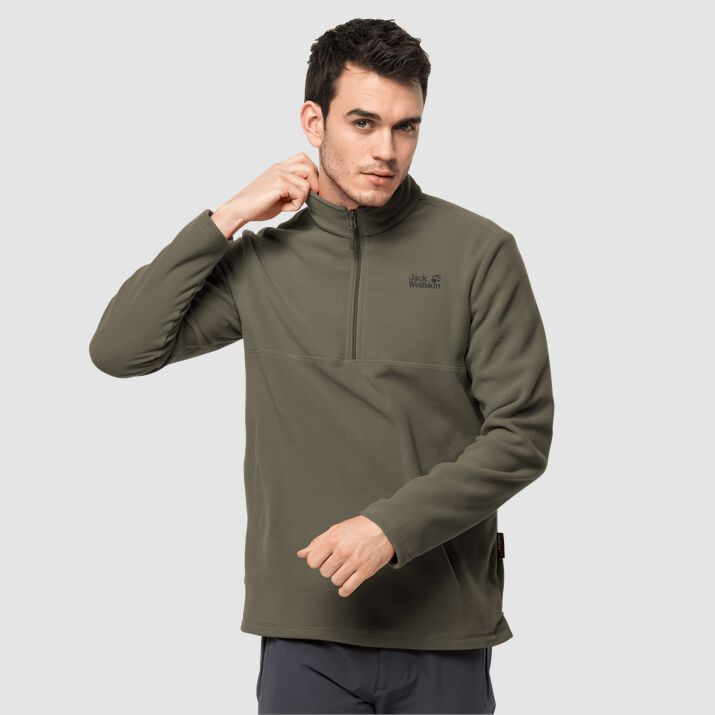 Jack Wolfskin Mens Gecko Fleece Jumper Deep Green 583216ORL